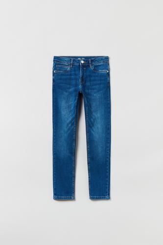 OVS παιδικό τζην παντελόνι με ξεβαμμένη όψη πεντάτσεπο Slim Fit (10-15 ετών) - 001621858 Denim Blue